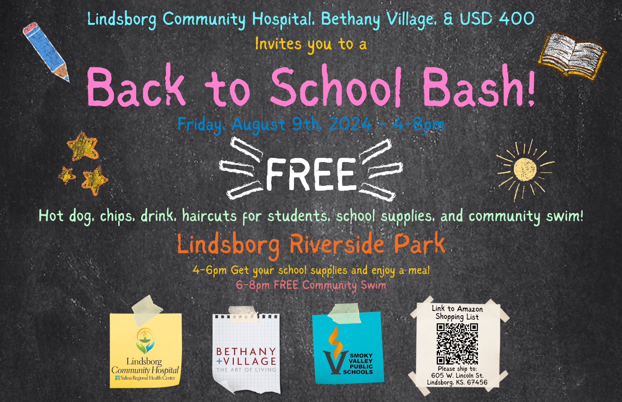 Back to school Bash 2024 Flyer (17 x 11 in)
