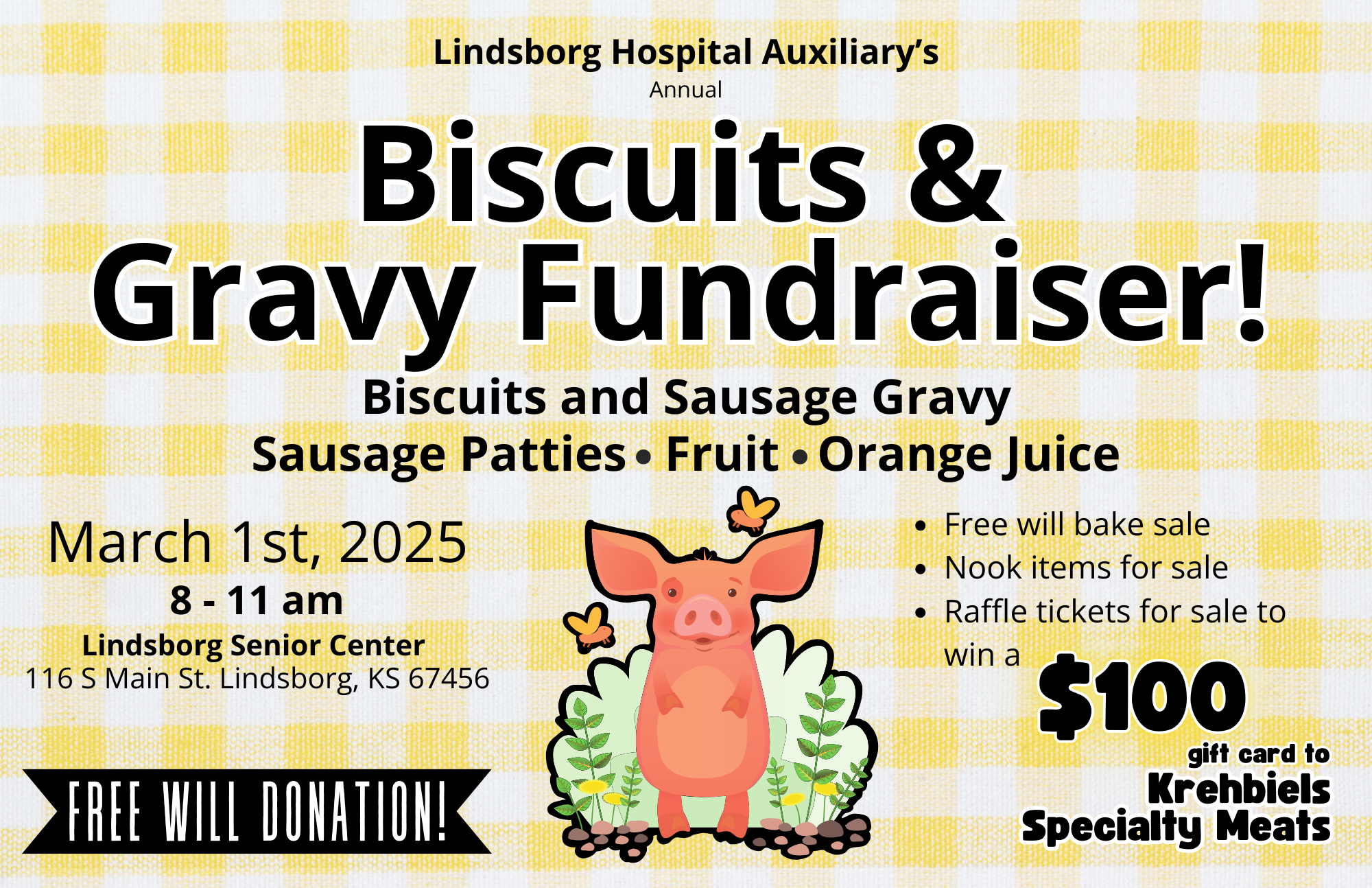 Biscuits & Gravy Fundraiser! 2025 (17 x 11 in)